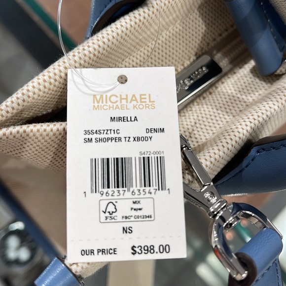 Michael Kors Mirella Small Shopper Top Zip Logo Crossbody XBODY Bag MK
Denim
NWT - Picture 9 of 16